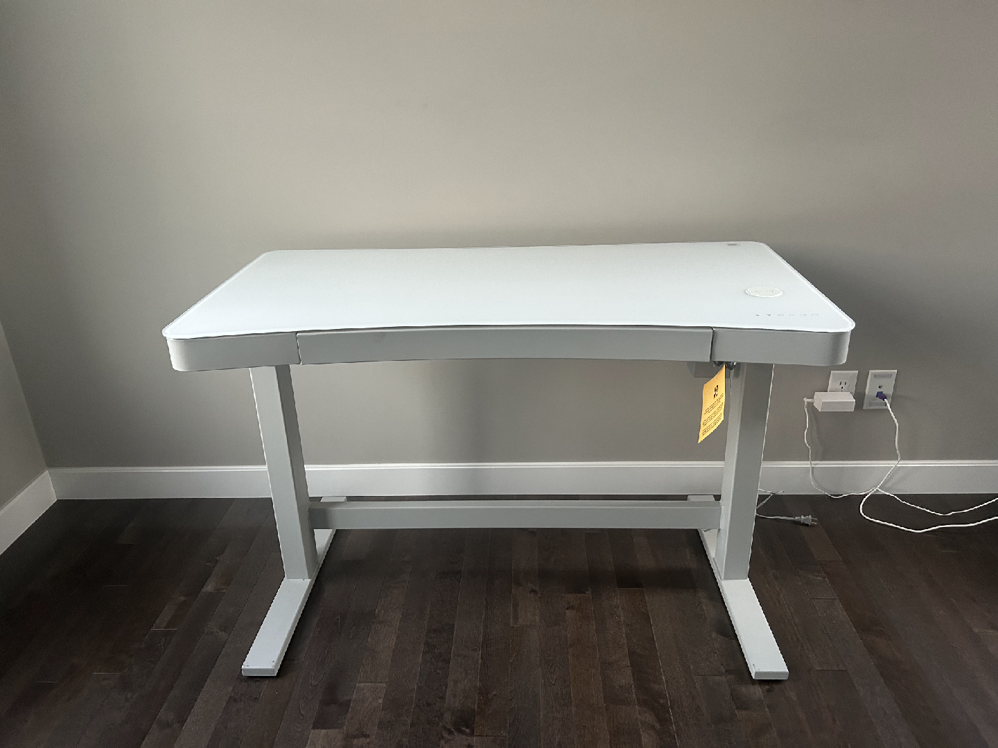 ATOLLO Height Adjustable Desk with Glass Top