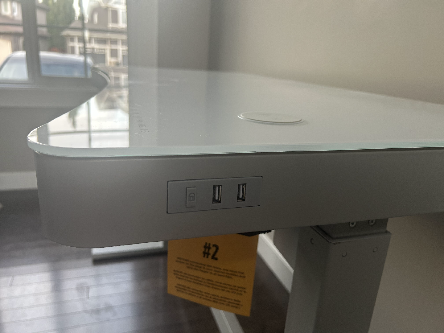ATOLLO Height Adjustable Desk with Glass Top - photo 4