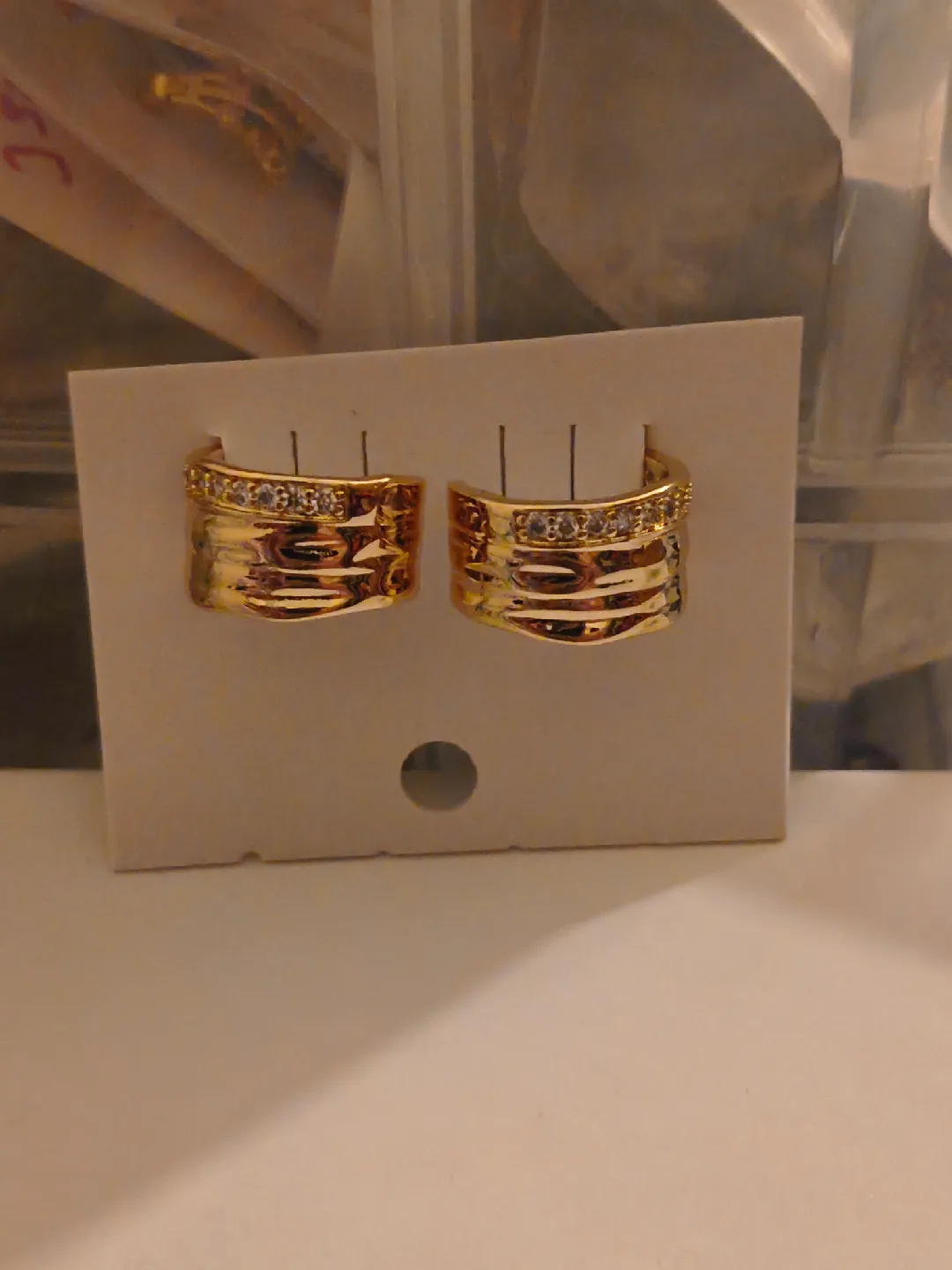 Gold Tone Hoop Earrings thumbnail