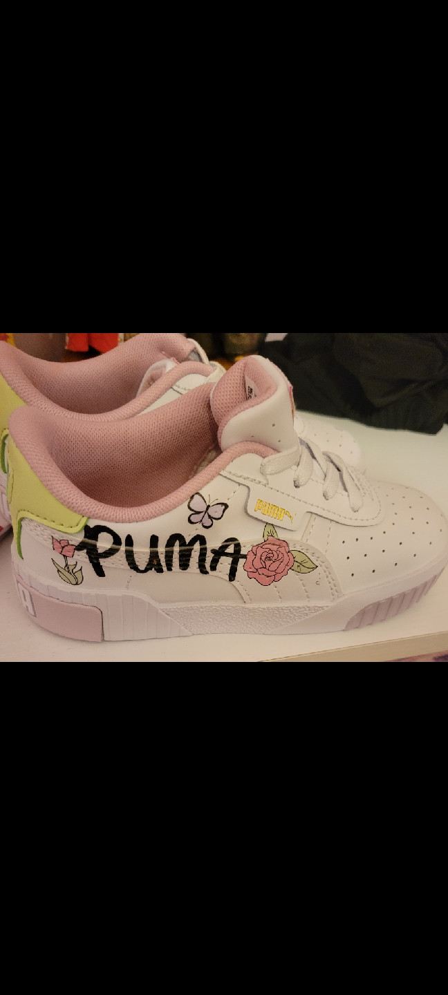 Puma Cali Dream White Floral Sneakers