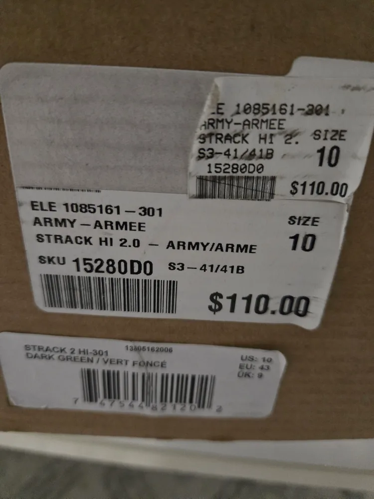 Element Strack Hi 2.0 Army-Armee Shoes - Size 10 image indicator(2)