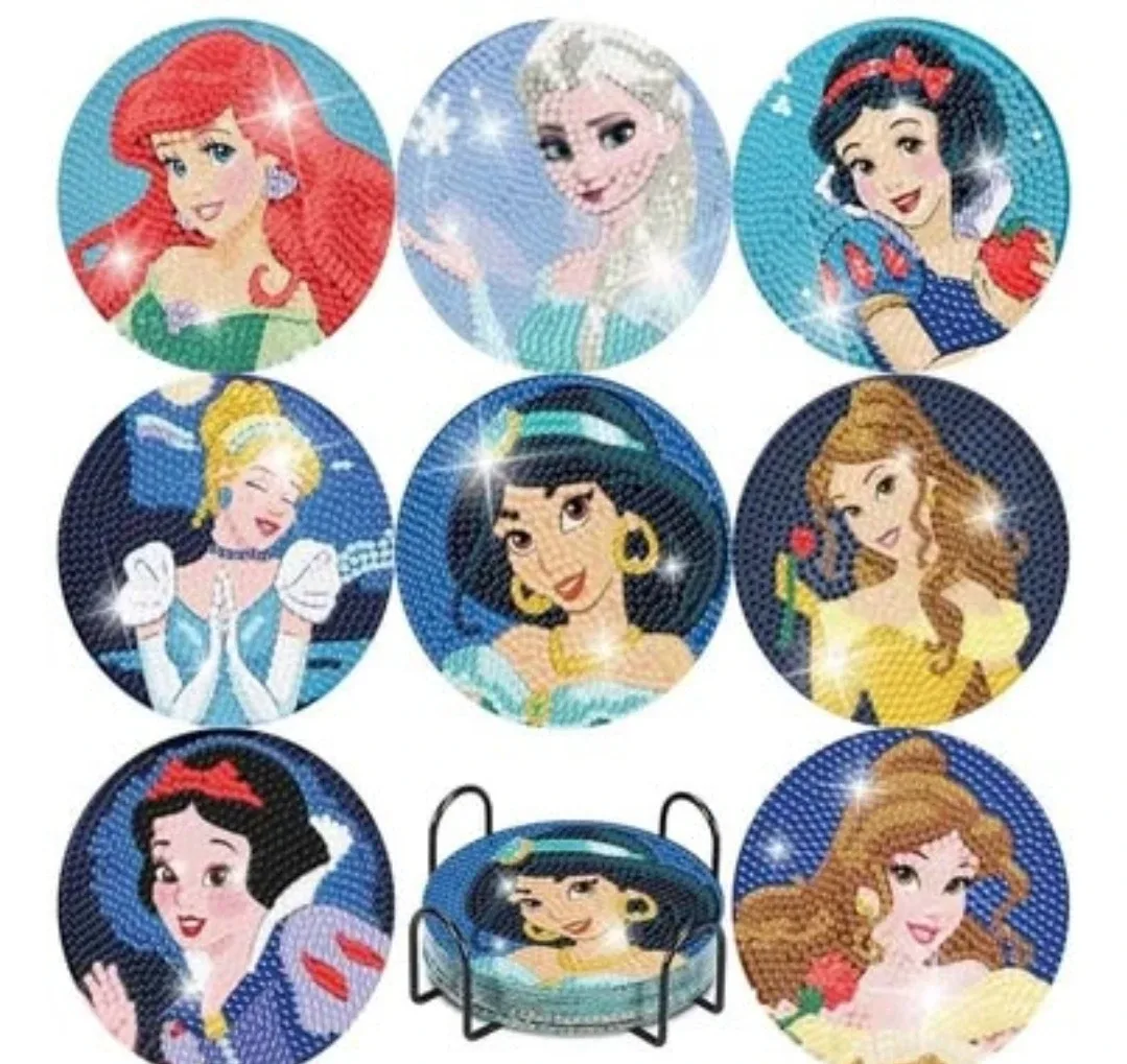 Diamond Painting Coasters - Disney Princess/Hello Kitty image indicator(4)