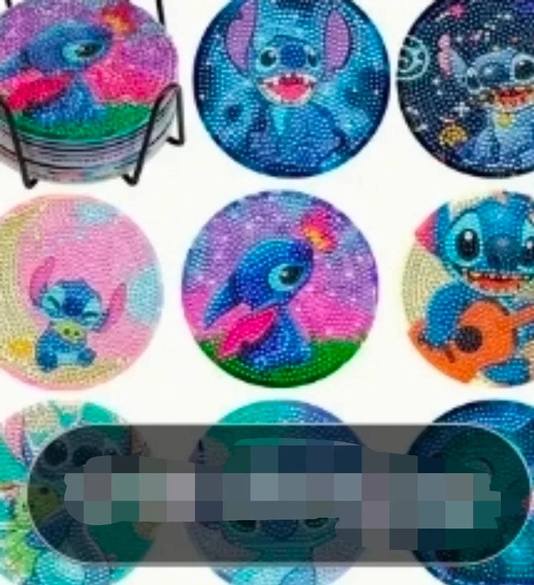 Diamond Painting Coasters - Disney Princess/Hello Kitty image indicator(6)