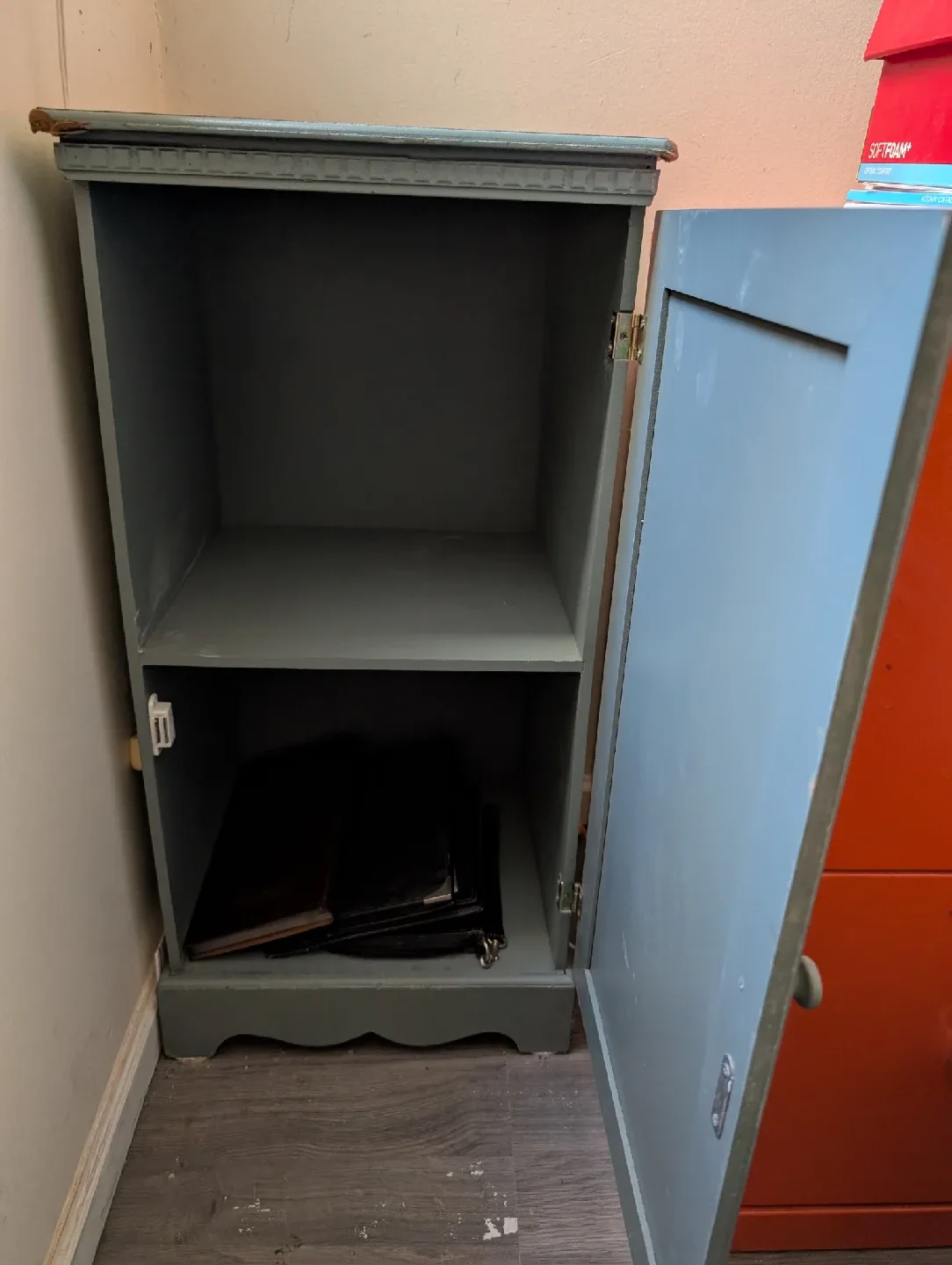 Grey Accent Cabinet with Ornate Details image indicator(2)