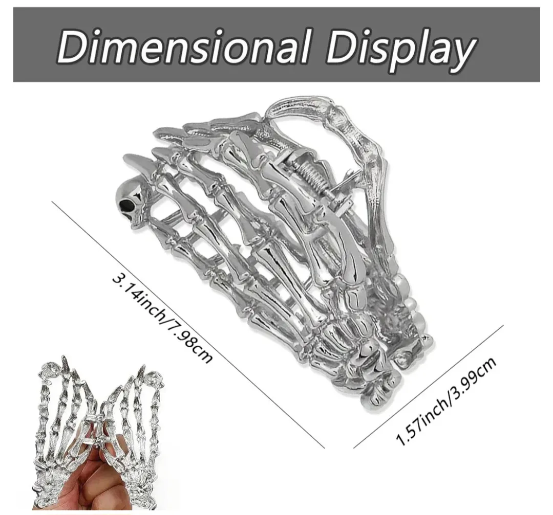 New Halloween Silver Skeleton Clip image indicator(4)