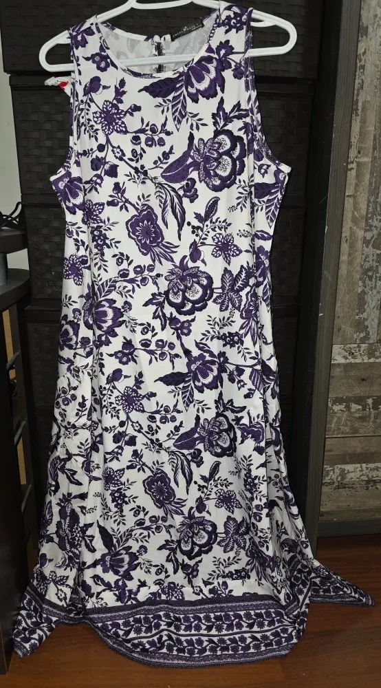 Floral Print Sleeveless Midi Dress image indicator(2)