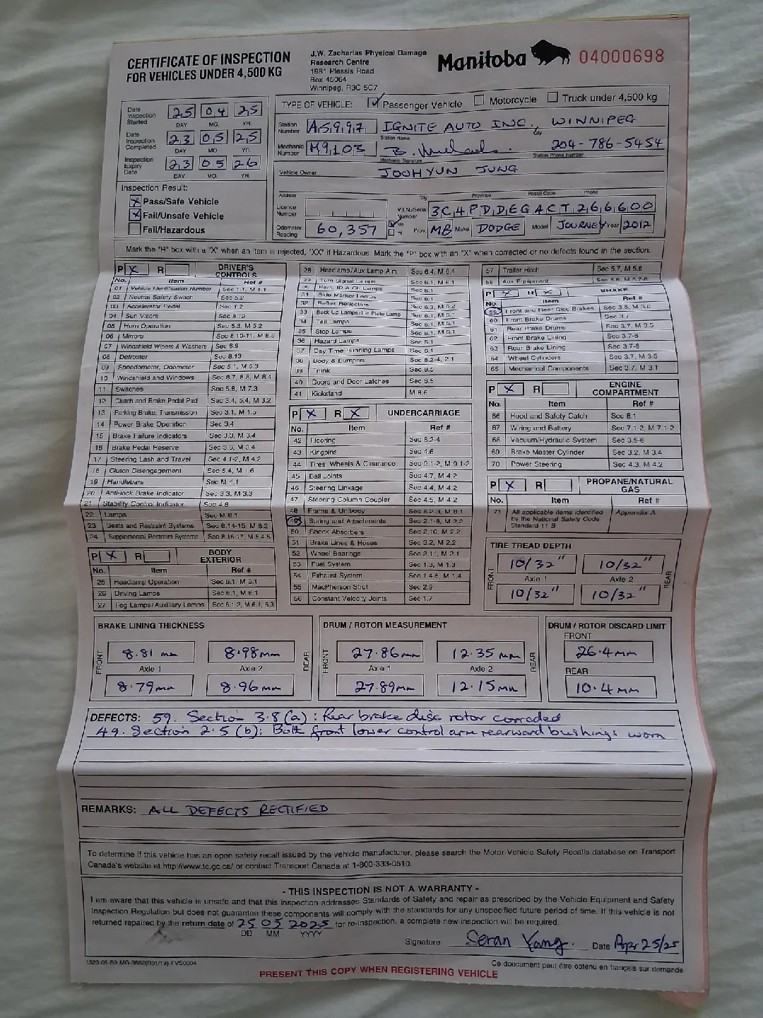 2012 Dodge Journey R/T AWD Sports Utility – Only 65,000 km image indicator(10)