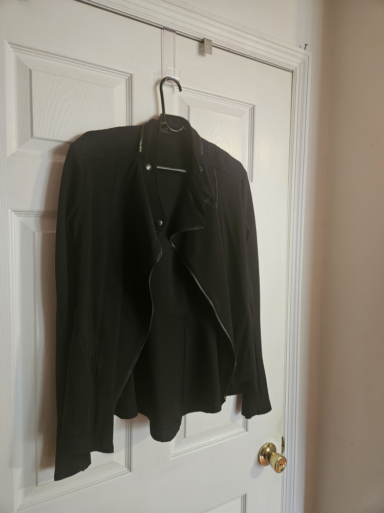 lululemon black moto-like jacket - size 10