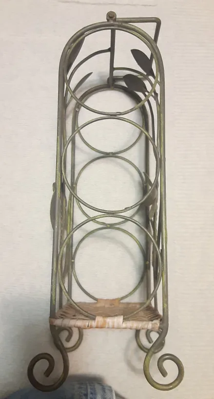 Metal Bottle Rack with Dragonfly Design thumbnail