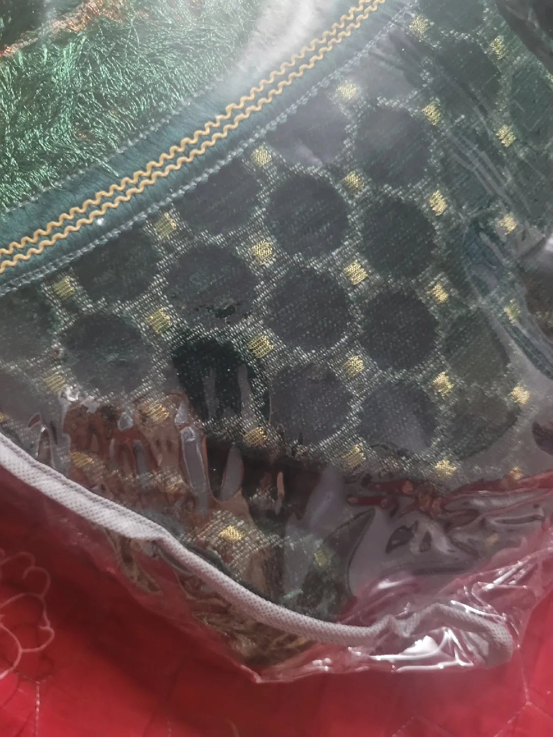 Green & Gold Bed sheets queen size 2 pillow image indicator(2)