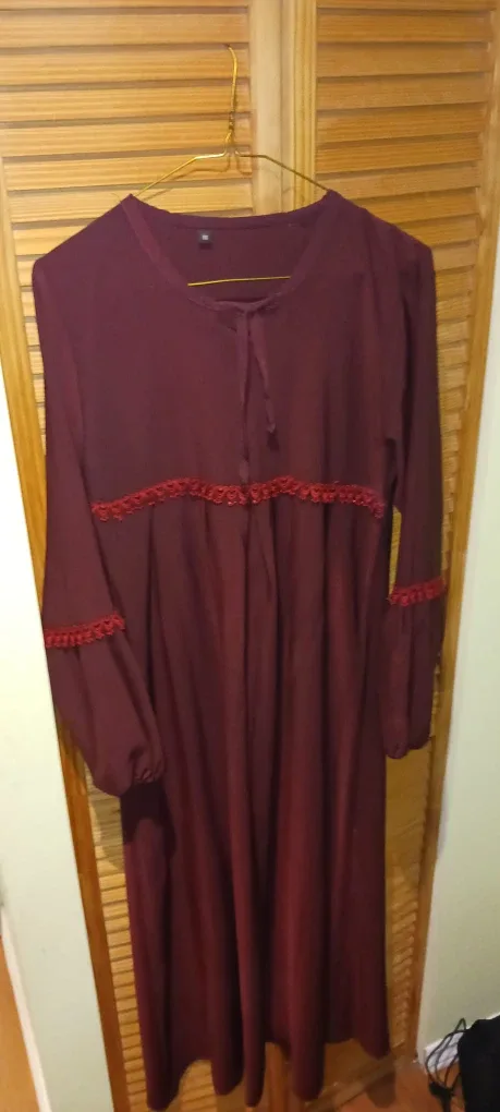 Burgundy Long Sleeve Dress thumbnail