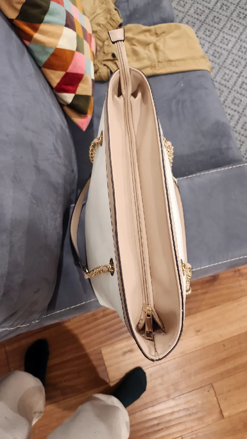 Aldo White & Beige Tote Bag Large image indicator(4)