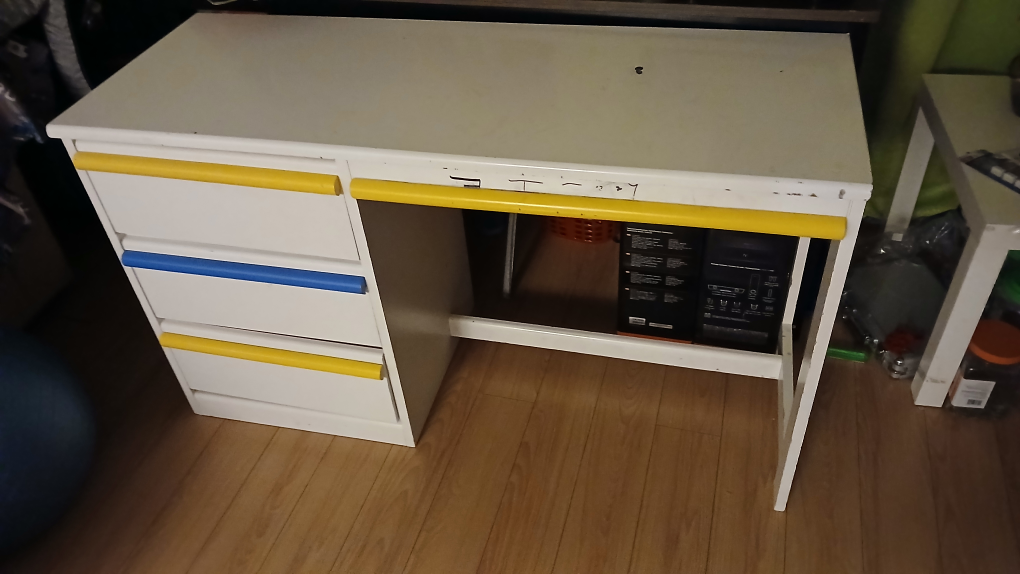 White Desk with Drawers