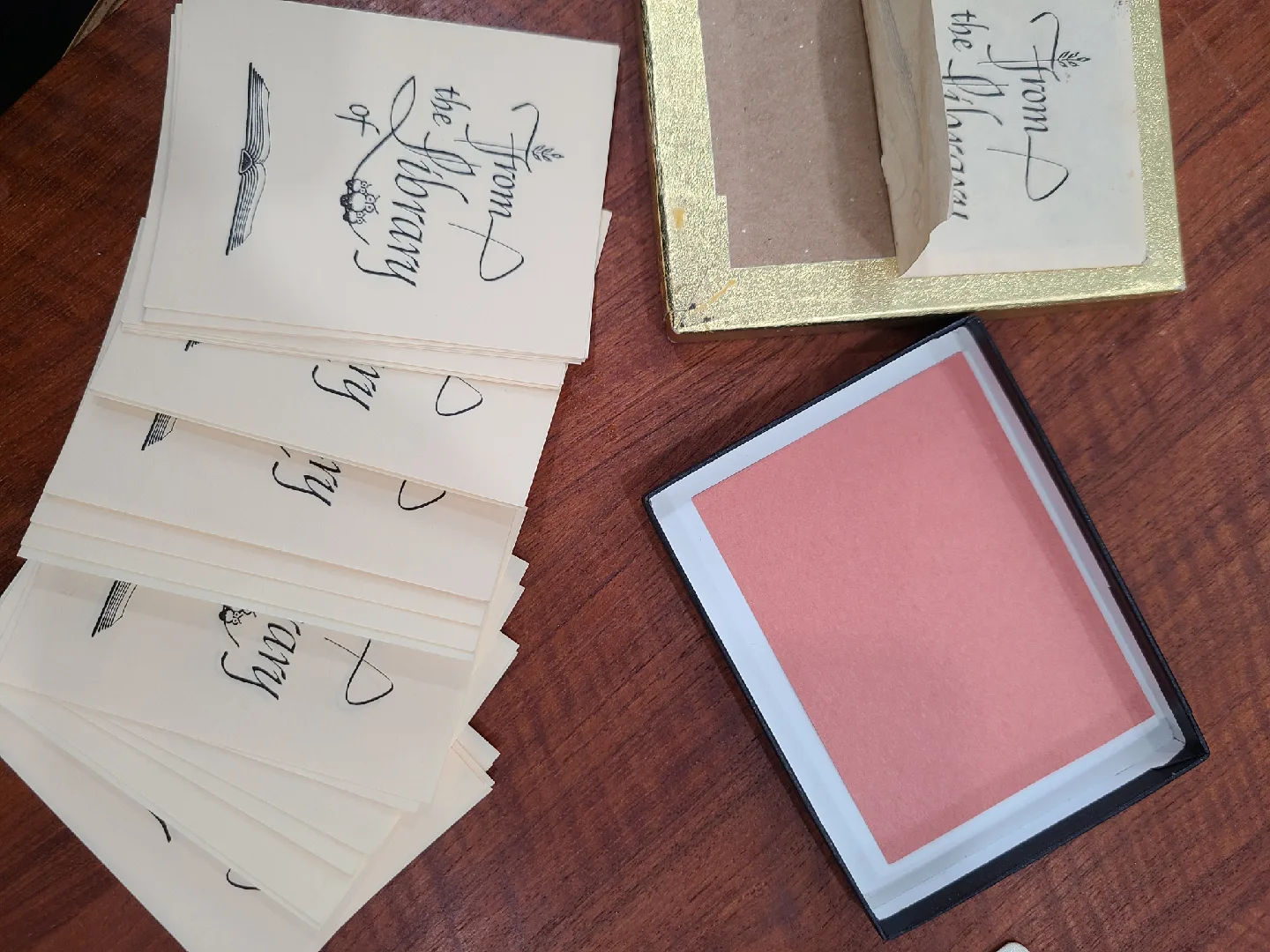 From the Library Of Embossed Cards with Box image indicator(3)