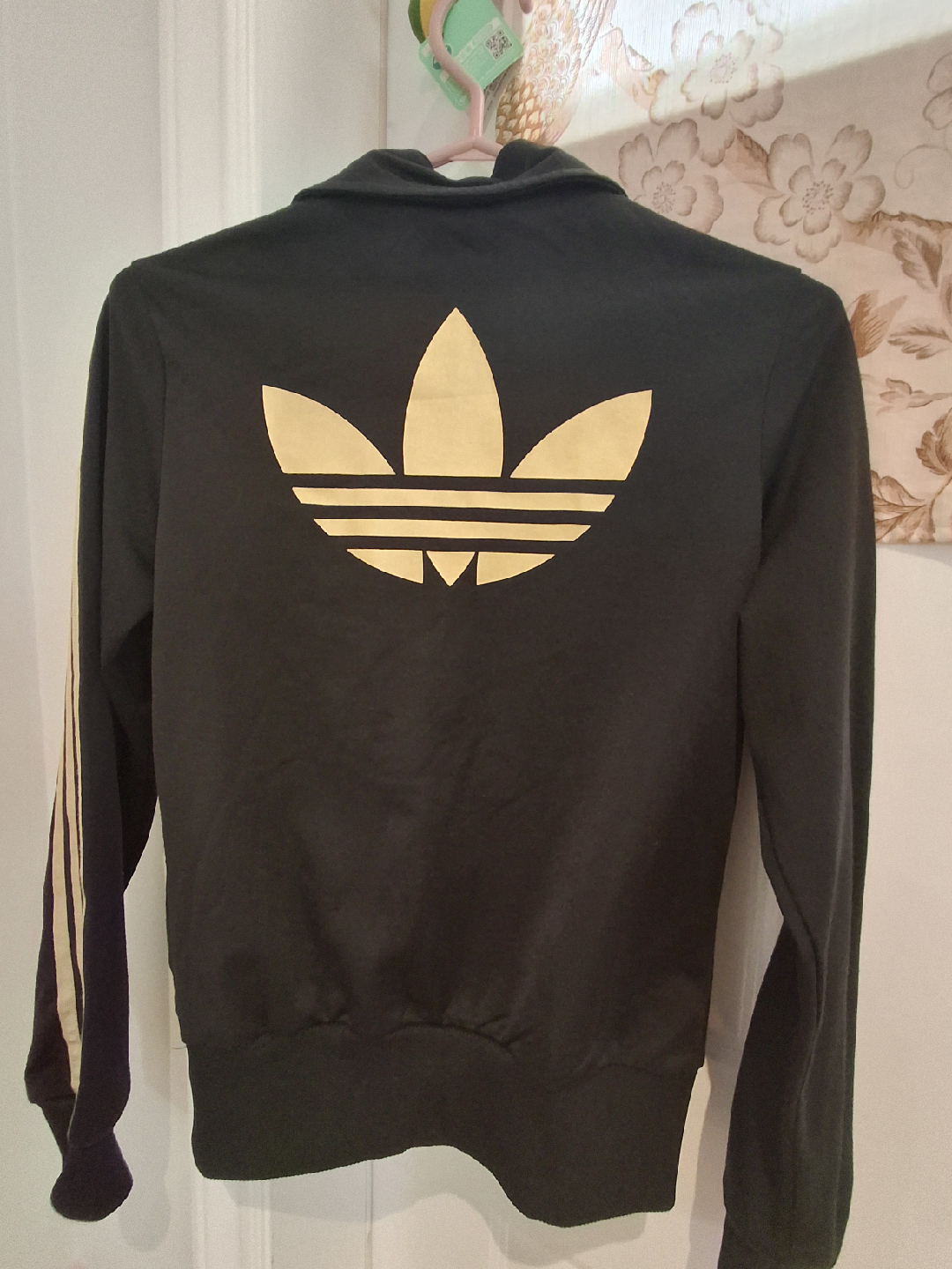 Adidas Track Jacket - Black & Gold, Size S - photo 4