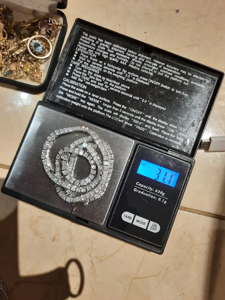 Genuine solid sterling silver DIAMONELLE CZ TENNIS NECKLACE thumbnail