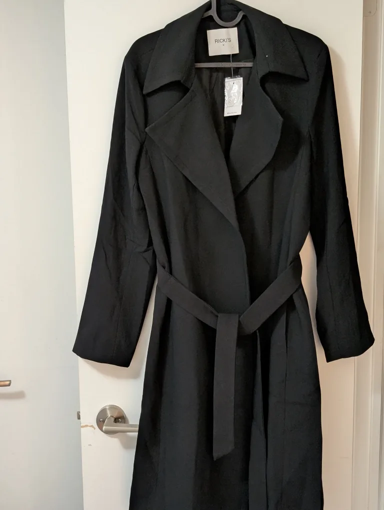 Ricki's Black Trench Coat - New with Tags image indicator(2)