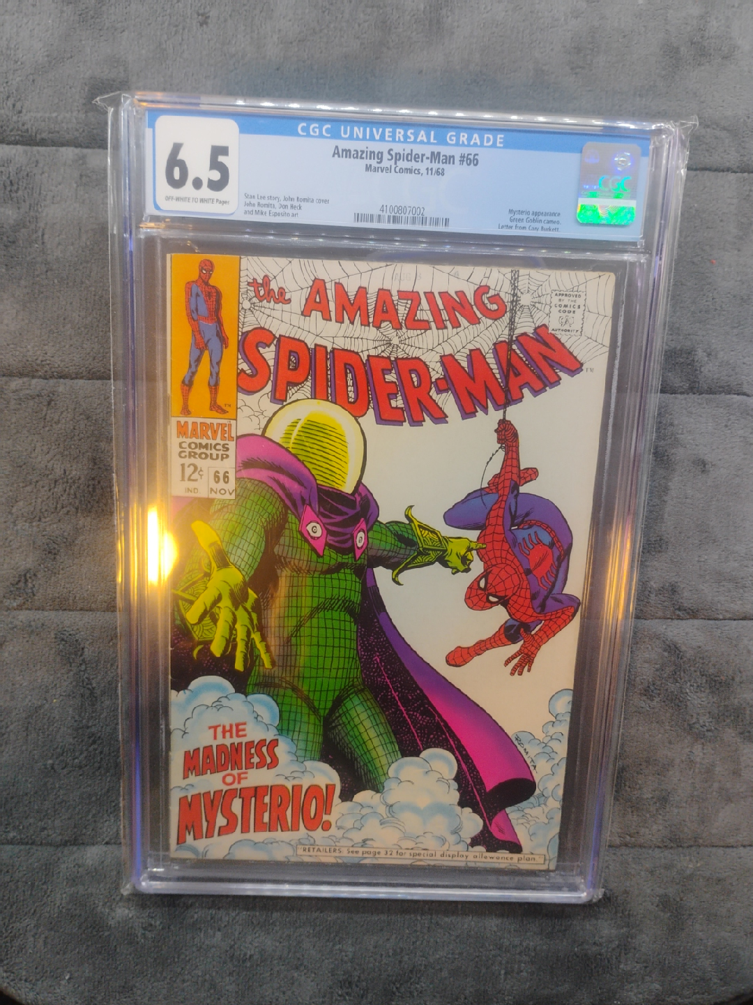 Amazing Spider-Man #66 CGC Universal Grade 6.5