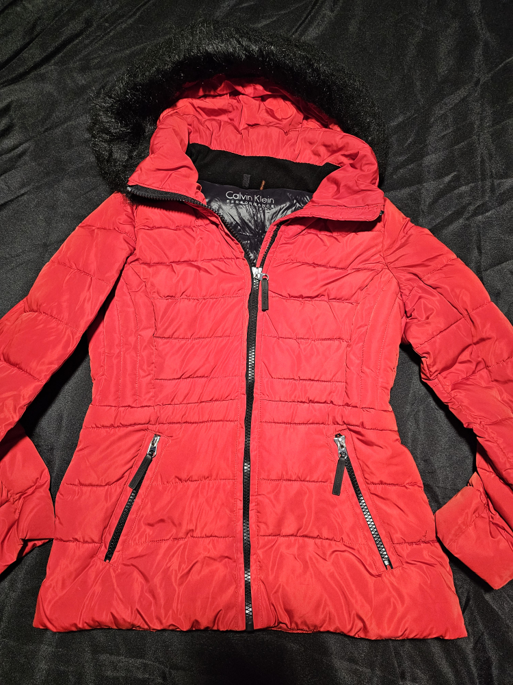 Calvin Klein Performance Red Puffer Jacket - Small