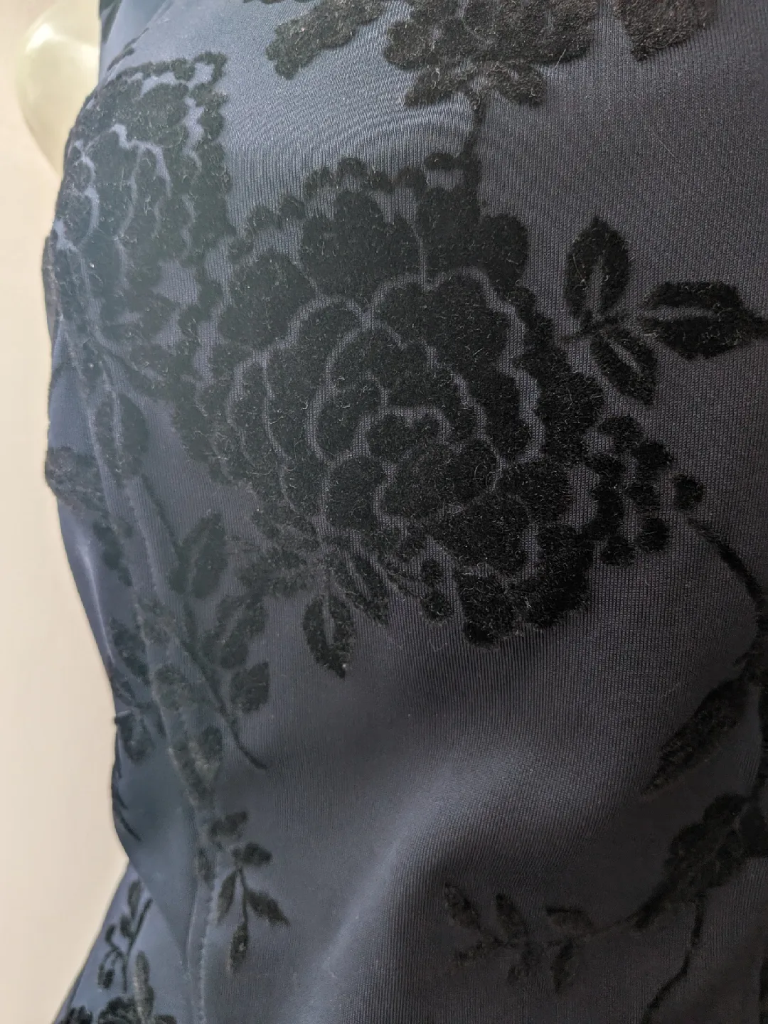 Tommy Hilfiger Blue Floral flocked Dress sz 12 image indicator(7)