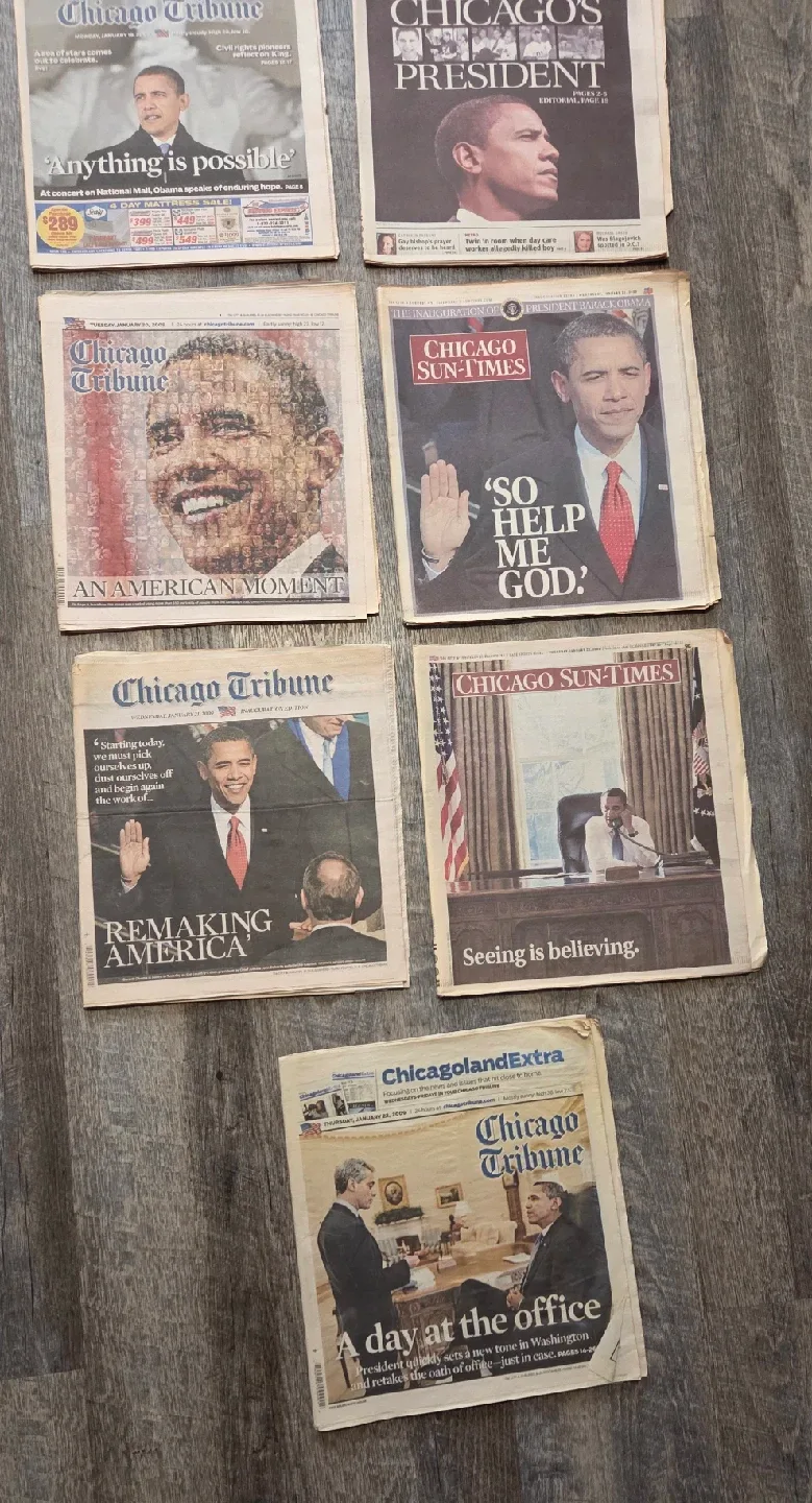 Newspapers of Barack Obama becoming president image indicator(3)