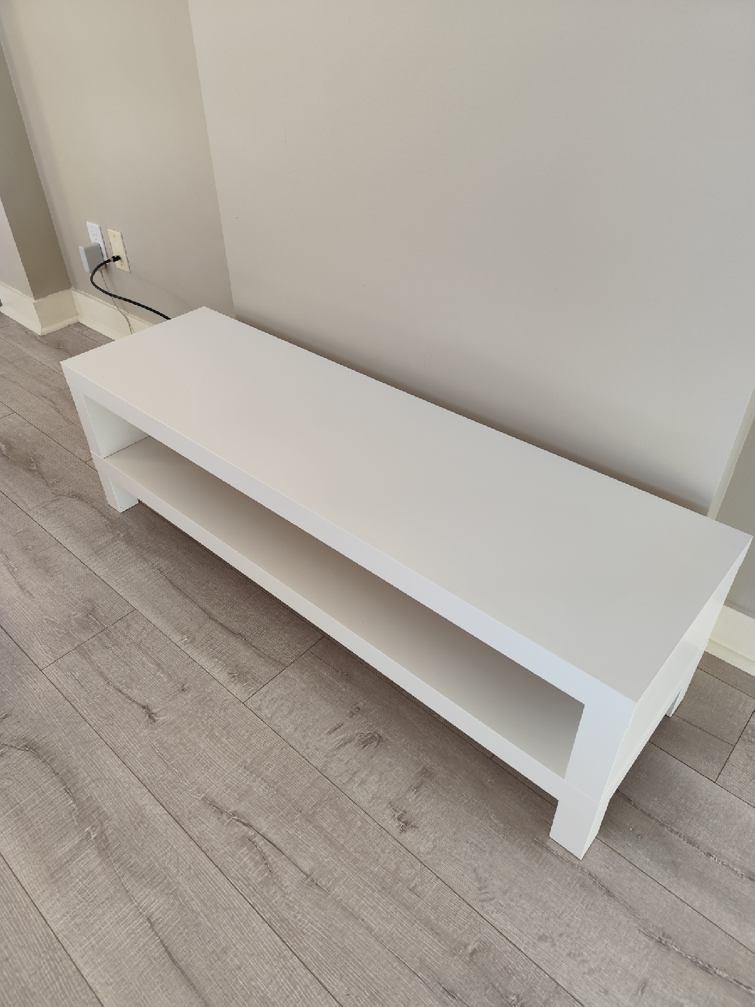 White TV Stand/Bench - photo 2