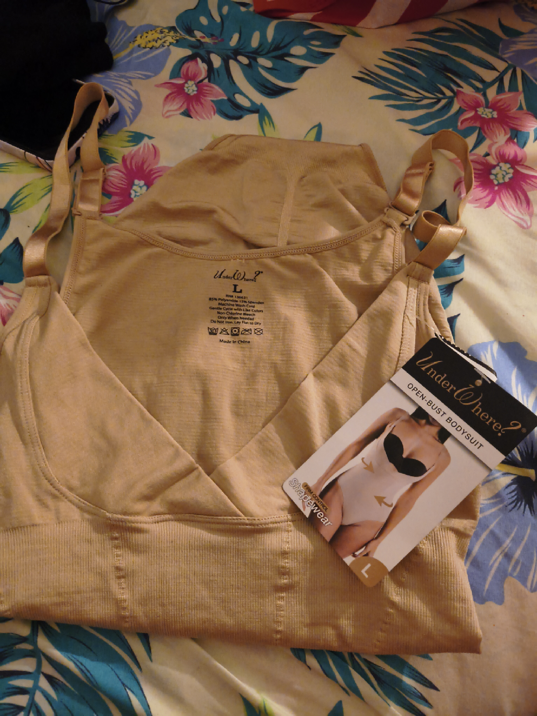 Under Where? Open-Bust Bodysuit - Size L