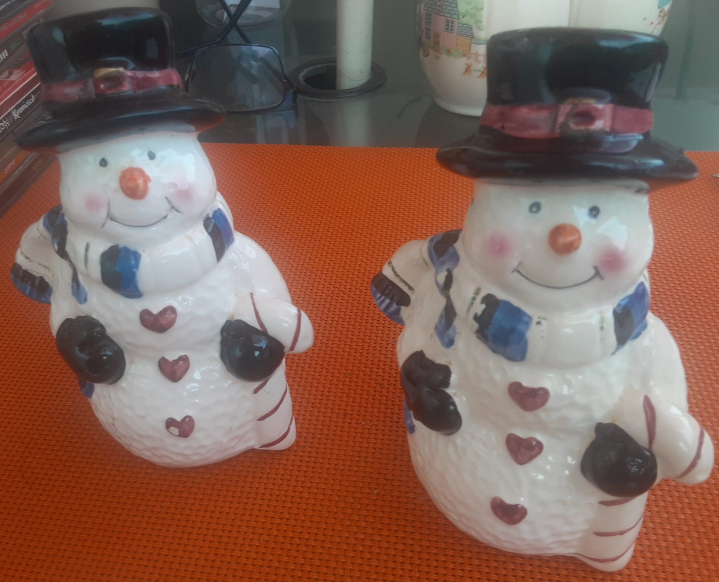 Vintage Snowman Salt and Pepper Shakers