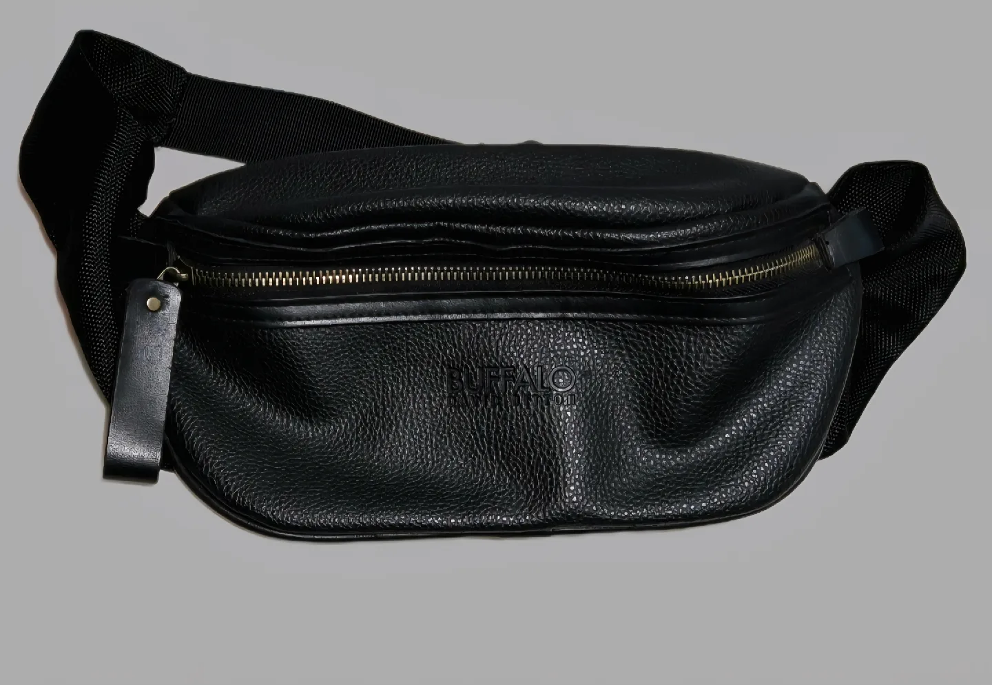 Buffalo David Bitton Black Leather Belt Bag thumbnail