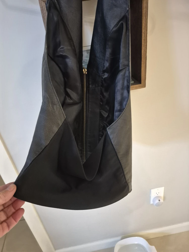 Leather Halter Vest - Black