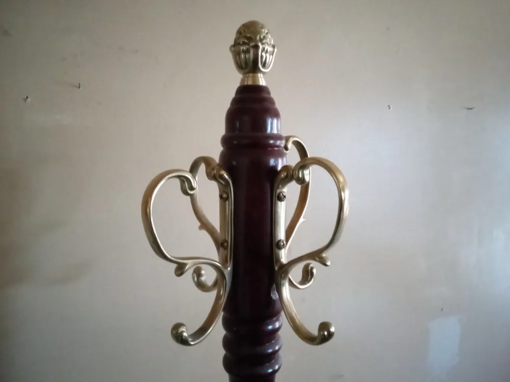 Vintage Wooden Coat Rack Stand thumbnail