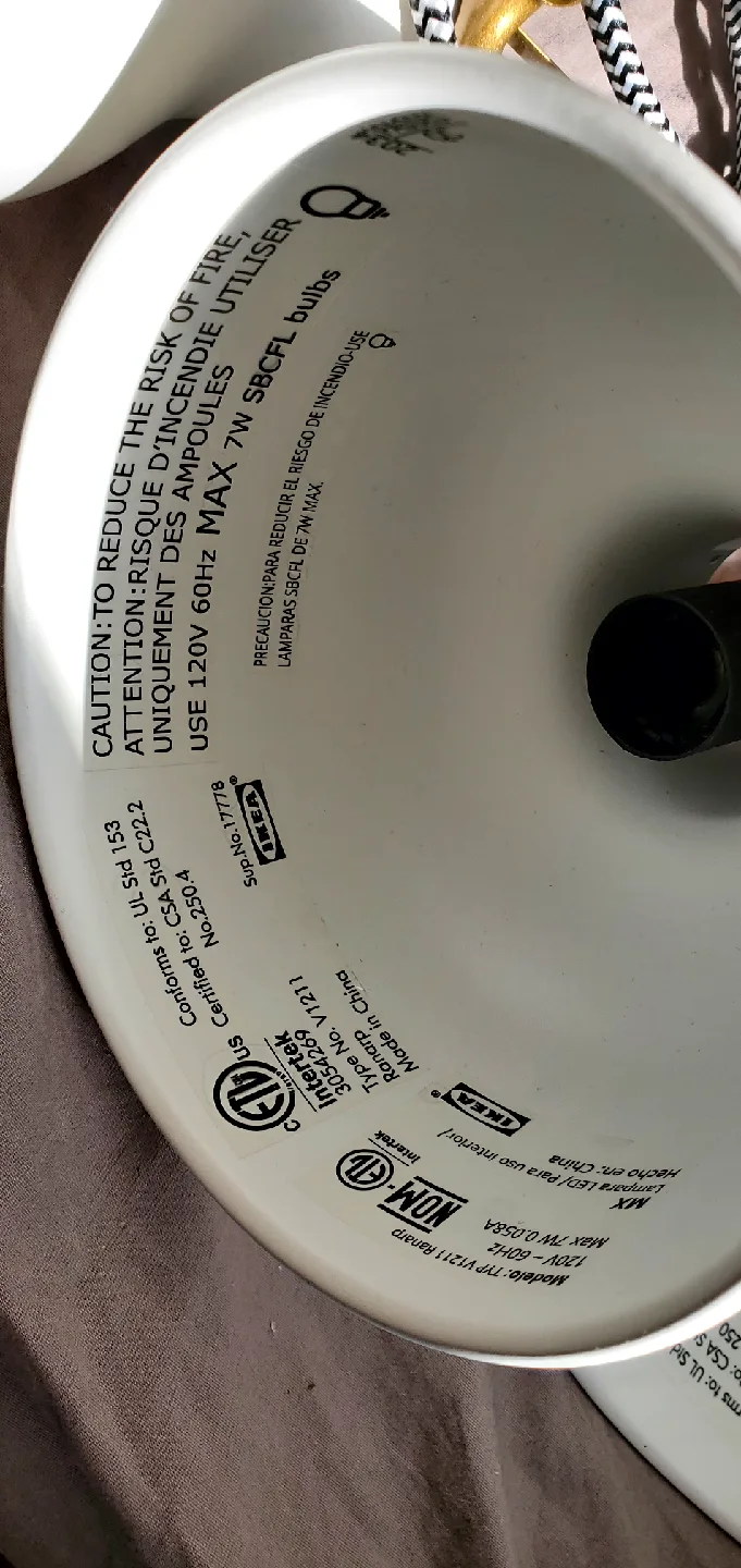 IKEA RANARP x 3 White & Gold Wall Clamp Spotlights Set image indicator(2)