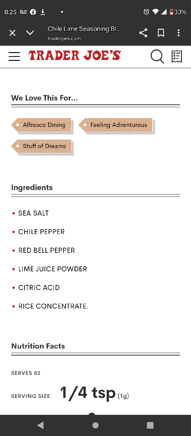 Trader Joe's Chile Lime Seasoning Blend image indicator(2)