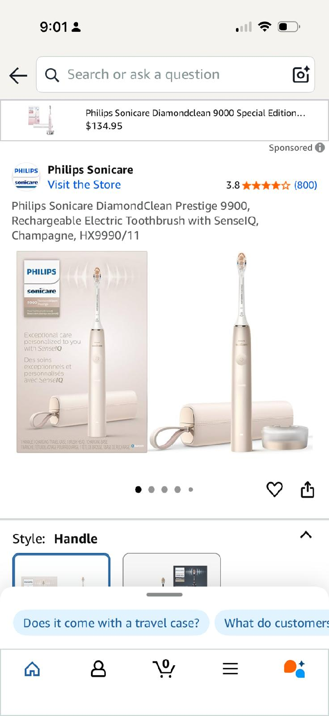 Philips Sonicare DiamondClean 9900 Prestige Champagne