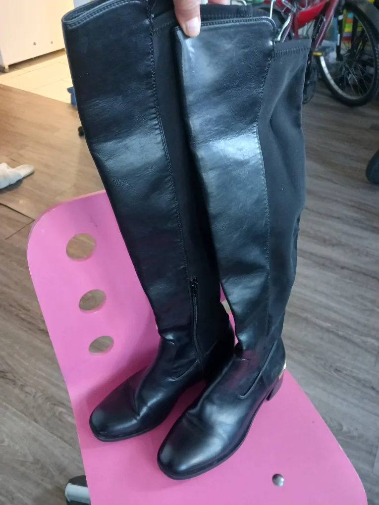 Aldo Black Over-the-Knee Boots, Size 6 thumbnail