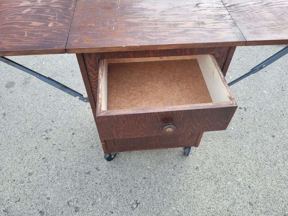 ✨ Folding Drop-Leaf Storage Table / Cart on Wheels ✨ image indicator(2)