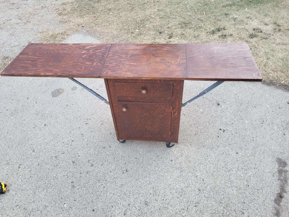 ✨ Folding Drop-Leaf Storage Table / Cart on Wheels ✨ image indicator(5)