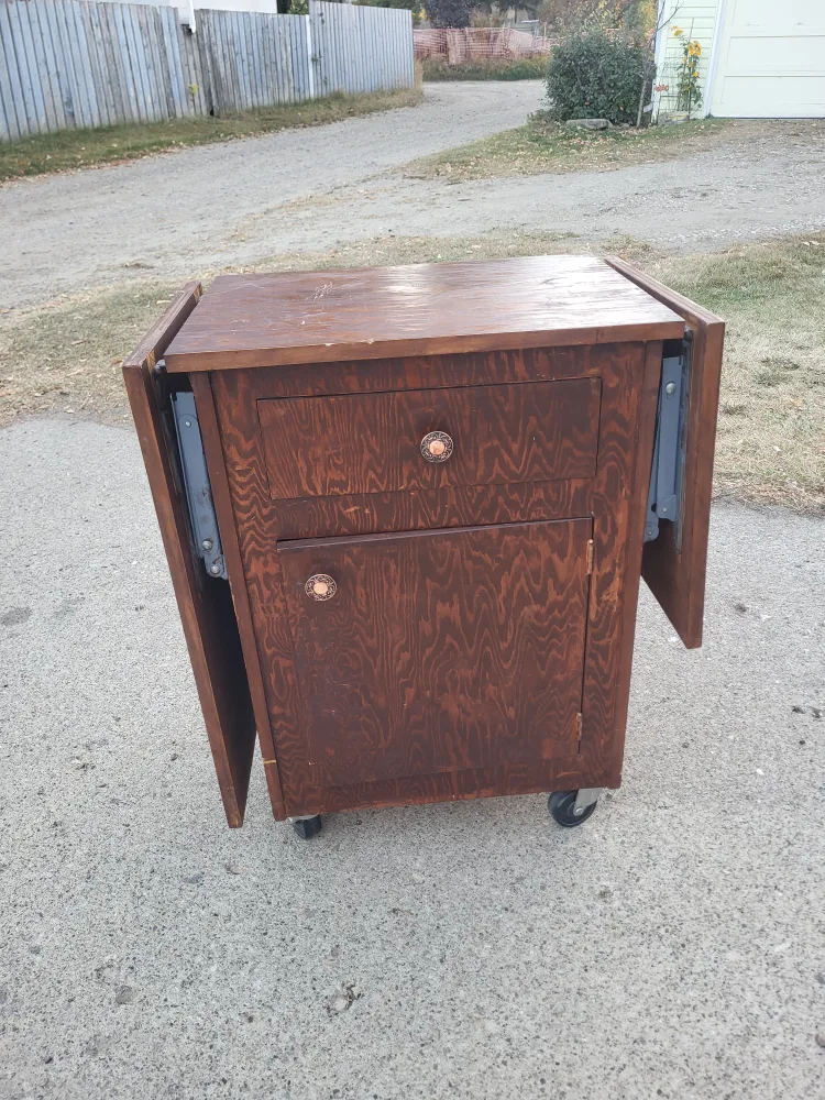 ✨ Folding Drop-Leaf Storage Table / Cart on Wheels ✨ image indicator(7)