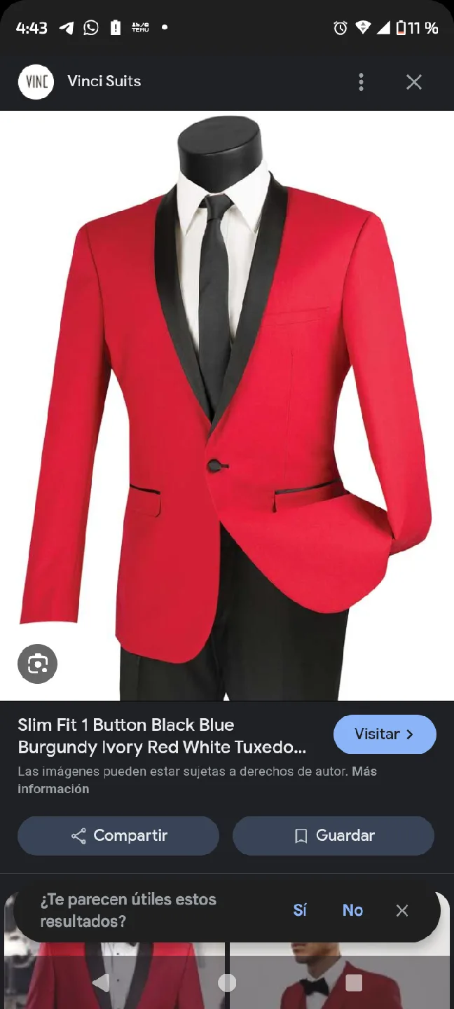 Egara Slim Fit Red Tuxedo Jacket image indicator(5)