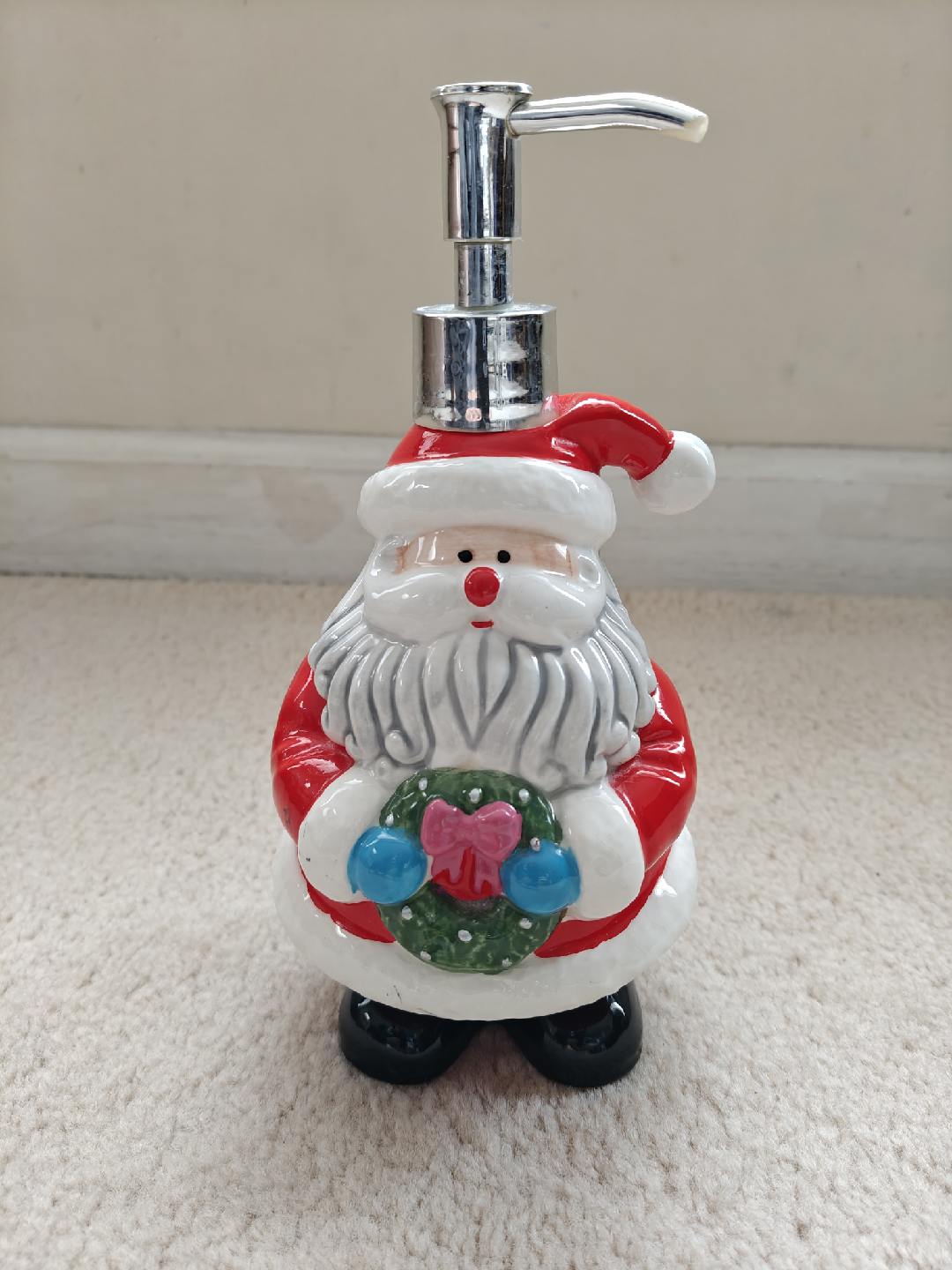 Santa Christmas Ceramic Soap Dispenser