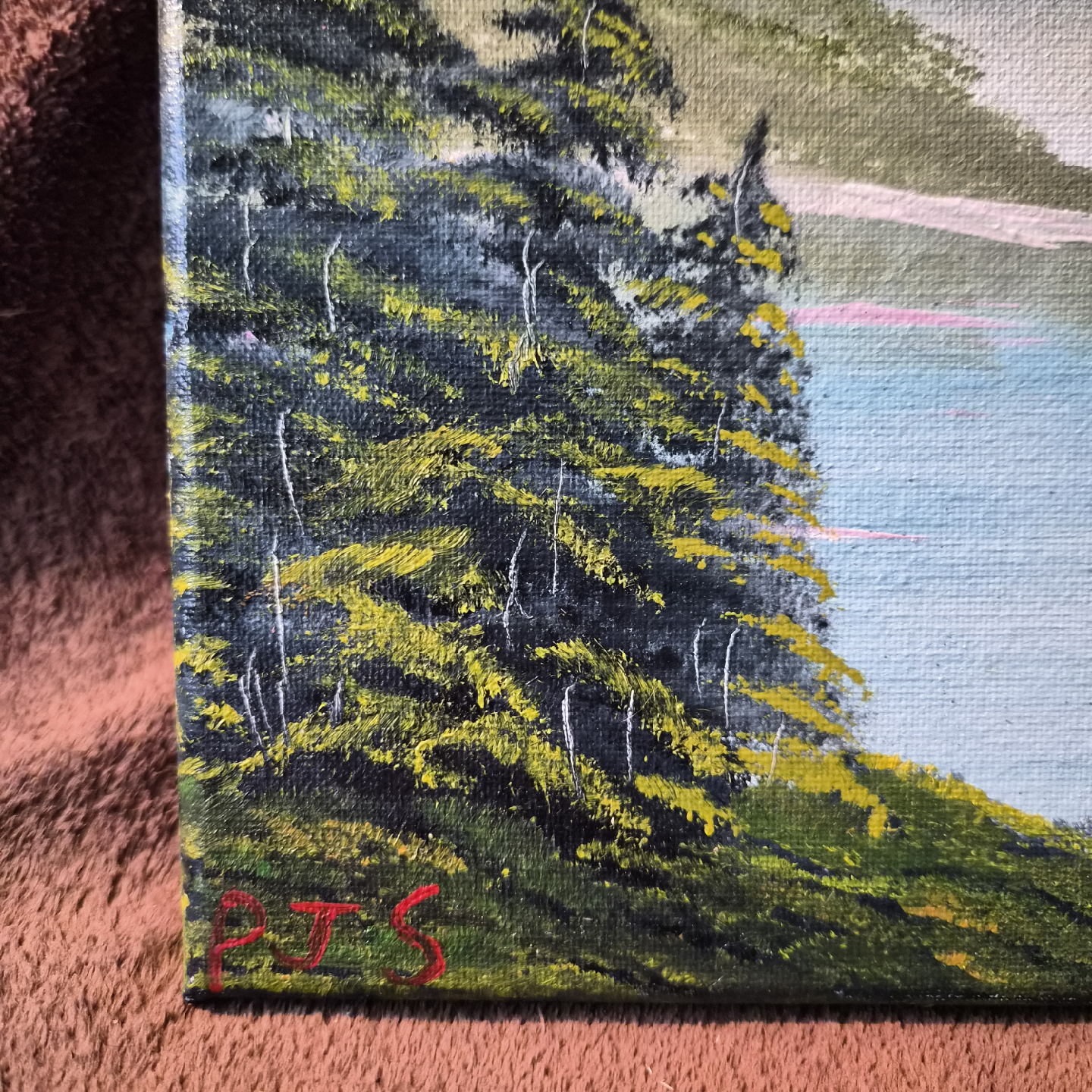 Hand Painted Canvas Oil Paint Bob Ross Inspired. - photo 2