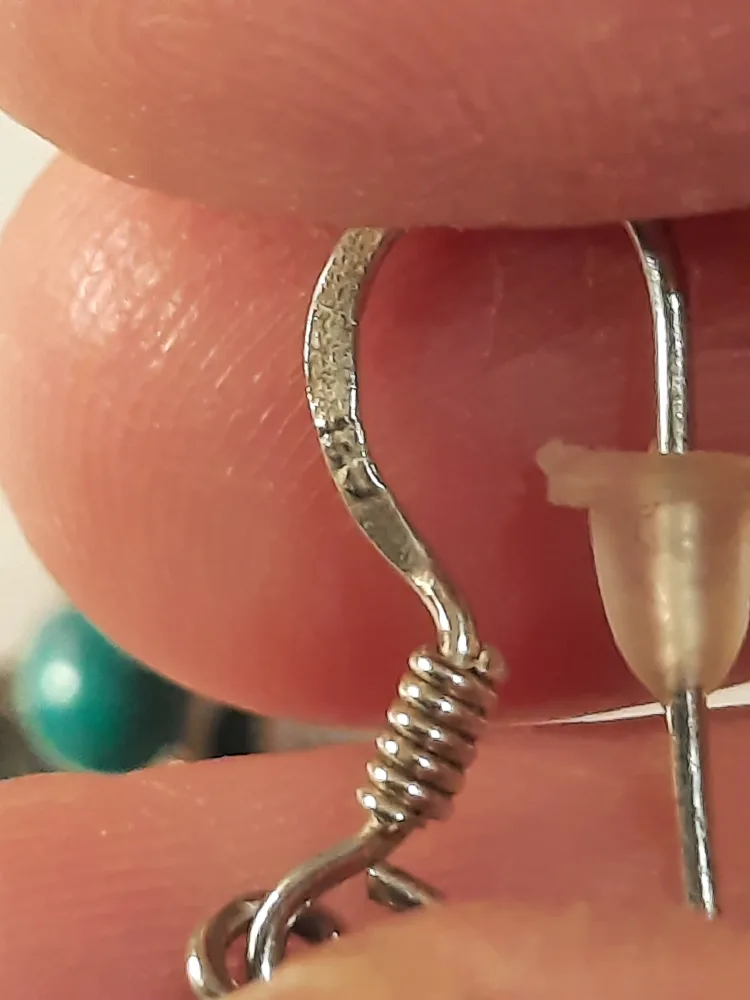 Vintage Sterling Silver Turquoise Earrings image indicator(9)