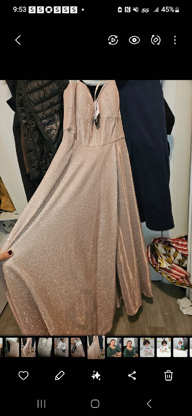 Xscape Rose Gold Gown - Size 8 image indicator(3)