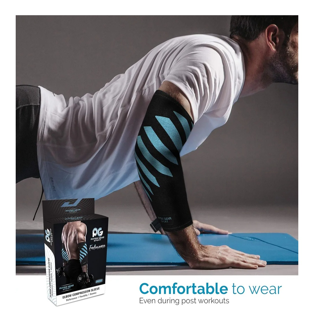 Physix Gear Sport Elbow Compression Sleeve, Size Medium - photo 2
