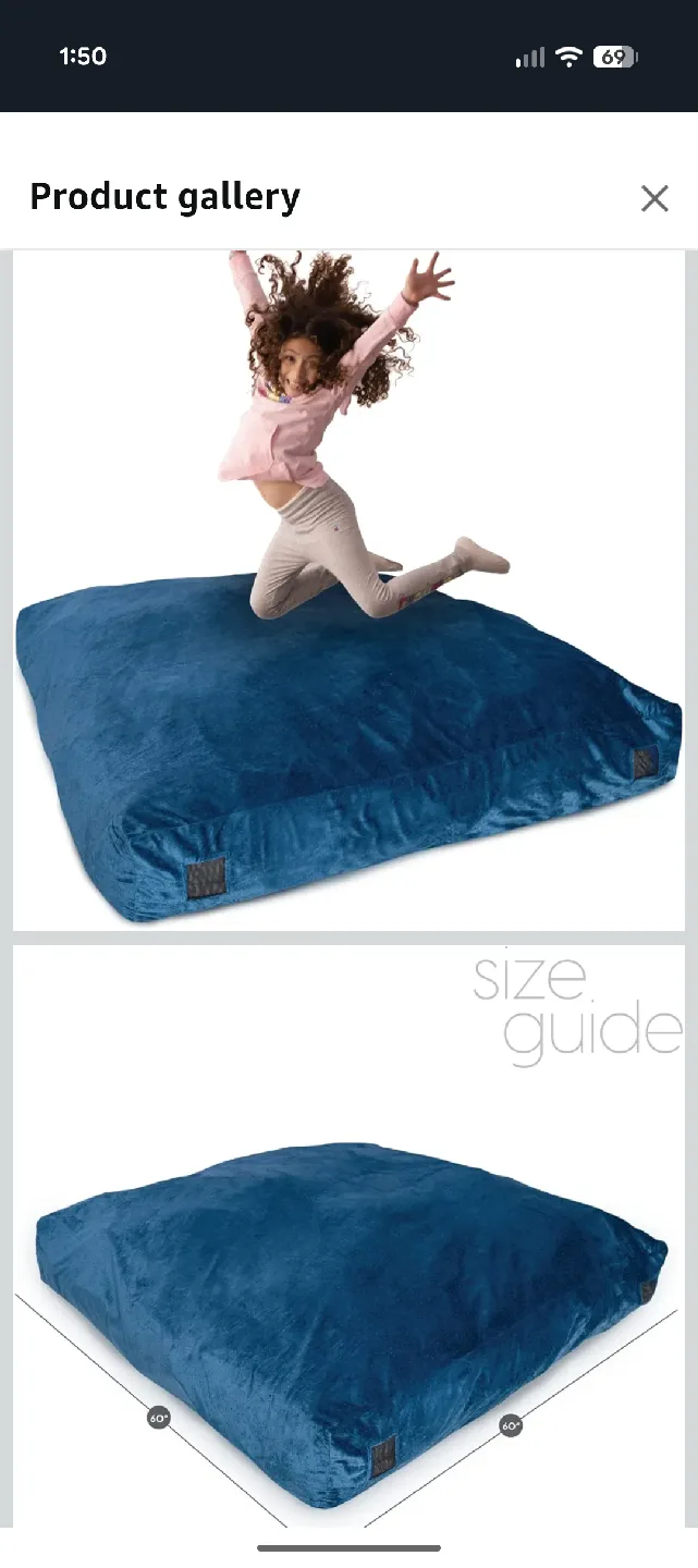 Milliard Crash Pad, Sensory Pad with Foam Blocks - Blue