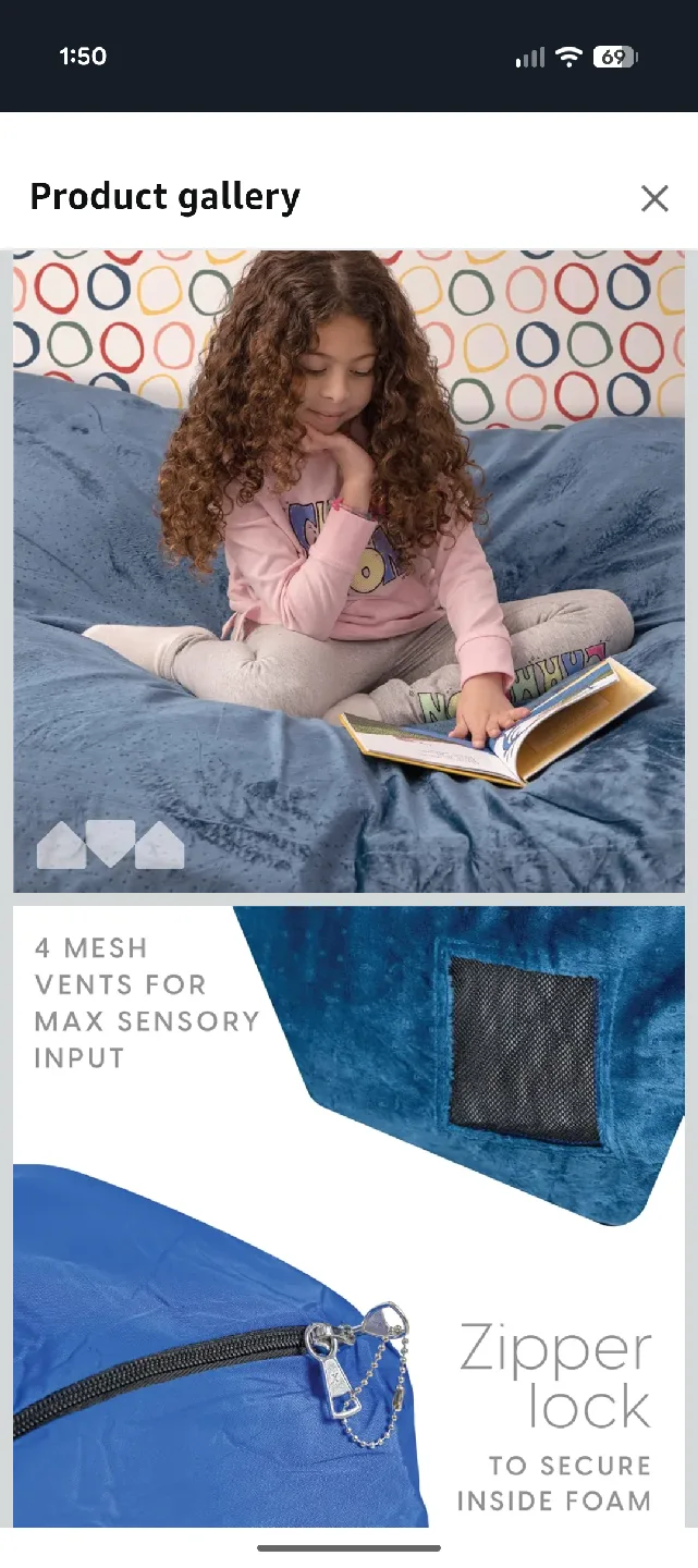 Milliard Crash Pad, Sensory Pad with Foam Blocks - Blue image indicator(2)