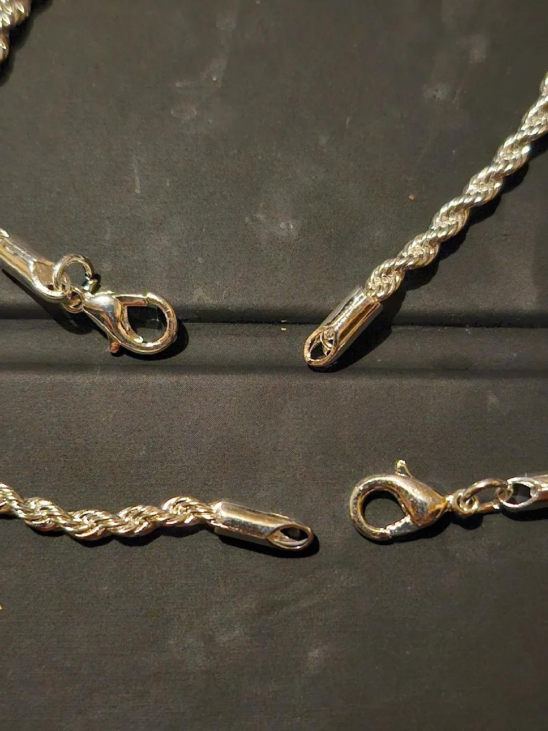 Silver Plated Rope Chain and Bracelet Set image indicator(3)