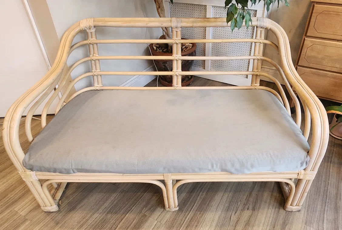 Bamboo and Rattan coffee table with love seat image indicator(5)