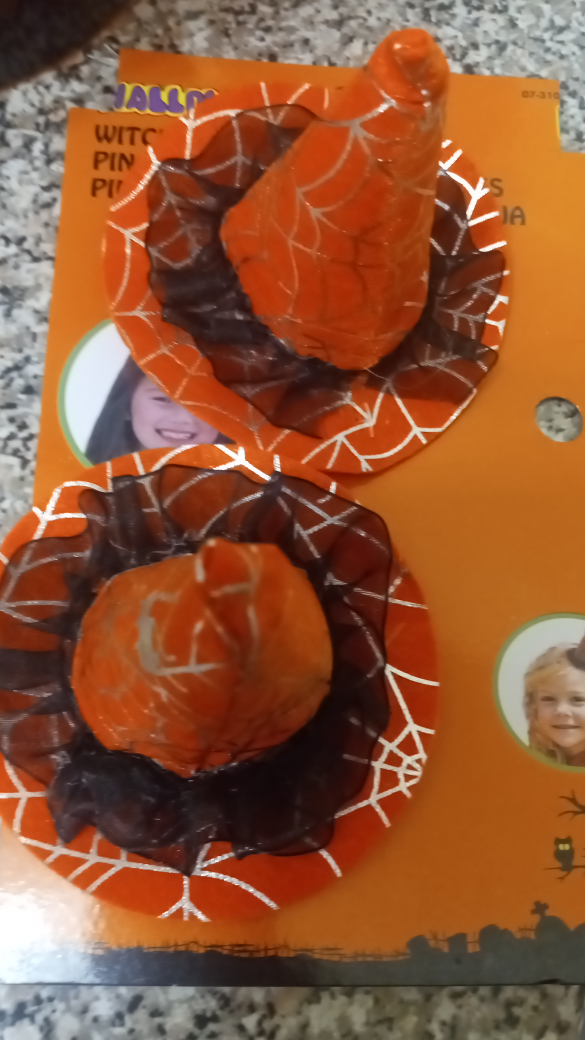 🥕Halloween Bucket & Witch Hat Hair Clips - photo 4