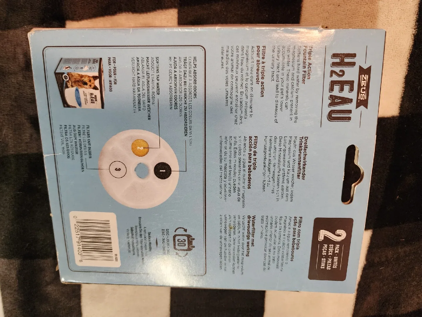 Zeus H2Eau Triple Action Fountain Filters - 2 Pack image indicator(3)